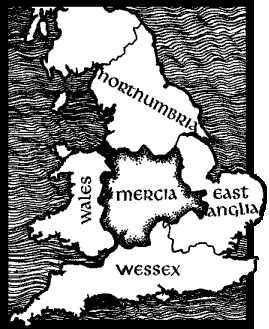 UK map showing Mercia